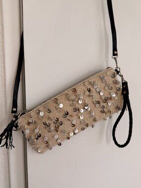 Moroccan Artisan Handmade Leather Baguette or Pochette Clutch Purse